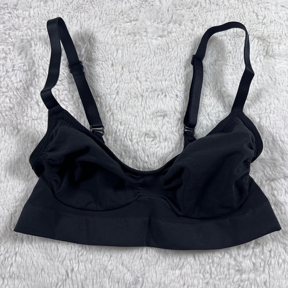 SKIMS Sculpting Bralette Onyx Black Seamless Shapewear Bra SN-BRA-0112 Size S/M
